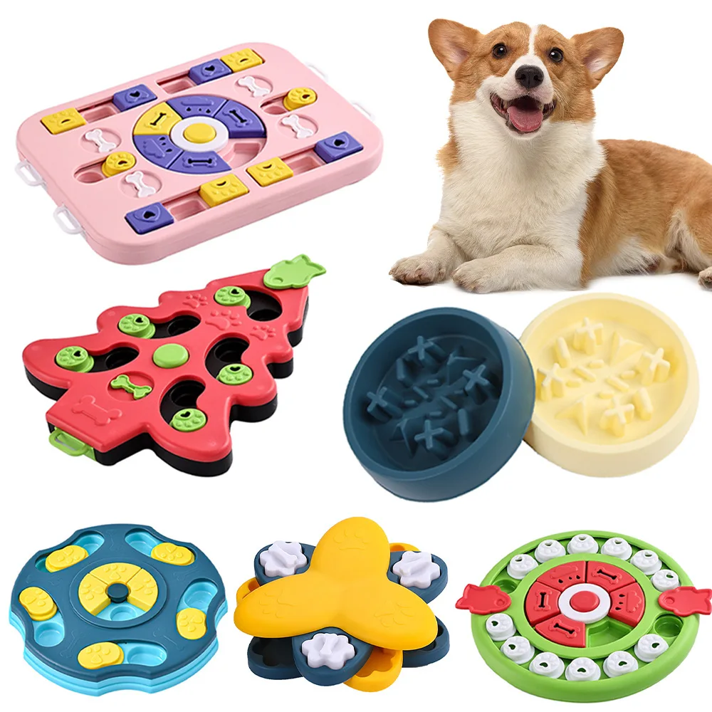 Dog Treat Puzzle Toy - Yavru IQ yiyecek dağıtıcısı Yavaş Yeme