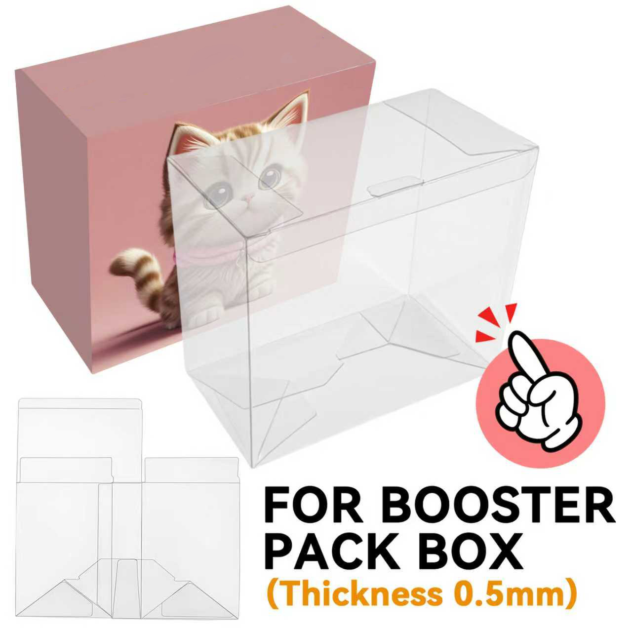Pet Supplies Stores - 5/10 adet Şeffaf PET Güçlendirici Kutu